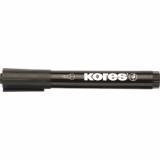 Marker permanent Kores, varf rotund, 3-5 mm, negru
