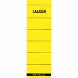 Etichete Falken autoadezive, pentru bibliorafturi,  60 x 190 mm, galben