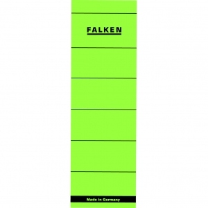 Etichete Falken autoadezive, pentru bibliorafturi,  60 x 190 mm, verde