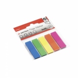 Index A-series, autoadeziv, plastic,  12 x 44 mm, 5 culori/set, 25 file/culoare