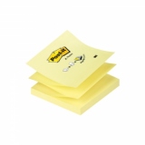 Notite adezive Post-it Z-notes, 76 x76 mm, 100 file, galben neon