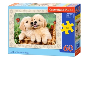 Puzzle 60 piese Golden Retriever Pups