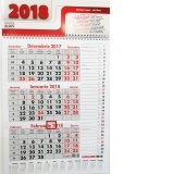 Calendar de perete 2018 -  Sarbatori legale si zile libere