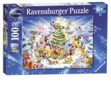 PUZZLE CRACIUNUL IN FAMILIA DISNEY, 100 PIESE