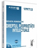 Revista romana de dreptul proprietatii intelectuale nr. 1/2018