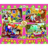 Puzzle 4 imagini - Capra cu trei iezi