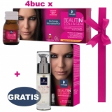 Pachet Beautin Collagen Recharge Monodose Kit 4 Buc + 1 Beautin Collagen Ser pentru Ten si Ochi 30ml GRATIS