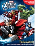 Avengers Assemble. Razbunatorii. Carte  joc cu 12 figurine si plansa ilustrata