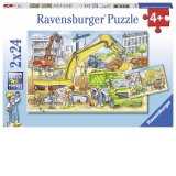 Puzzle muncind din greu, 2×24 piese