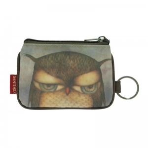 Eclectic portofel breloc Grumpy Owl