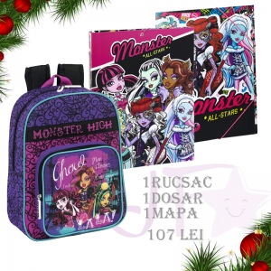 Pachet de Craciun Ghiozdan echipat Monster High