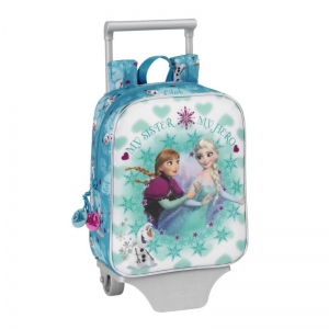 Ghiozdan copii cu troler junior colectia Frozen Ice Disney