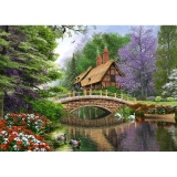 Puzzle Castorland 1000 piese Cabana pe malul raului