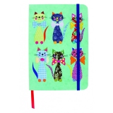 Agenda Eclectic cu coperti tari cartonate Cats in bowties