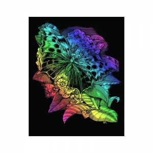 Tablou Artfoil Rainbow-Fluture