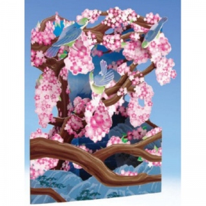 Felicitare 3D Flori japoneze-Swing Cards