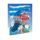 Felicitare 3D Swing Cards dinamica model-Elicopter