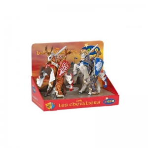 Set figurine Papo Set cavaleri fantastici (rosu-albastru)