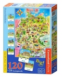 Puzzle Educativ Castorland 120 piese Harta Germaniei