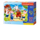 Puzzle Castorland 20 piese MAXI Cei Trei Purcelusi