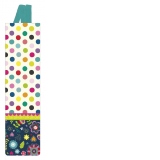 Semn de carte cu elastic Flower and Dots