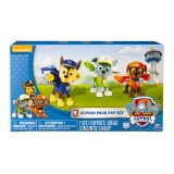 Patrula Catelusilor - Set 3 figurine de actiune cu insigna: Chase, Rocky, Zuma