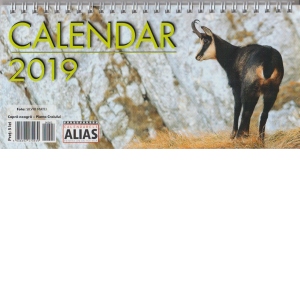 Calendar de birou cu spira 2019 - Wildlife