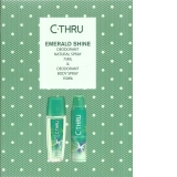 Set C-Thru Emerald Shine: Parfum Deodorant natural spray 75 ml + Deodorant spray 150 ml