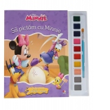 Sa pictam cu Minnie. Carte de colorat cu pensula si acuarele