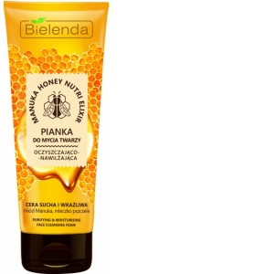 MANUKA HONEY NUTRI ELIXIR Spuma Hidratanta pentru Curatarea Fetei - Ten Uscat si Sensibil 150g