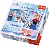 Puzzle 2in1 Memo Anna Si Elsa