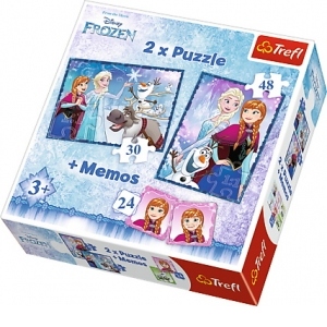 Puzzle 2in1 Memo Anna Si Elsa