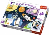 Puzzle Trefl 36 Flip Flap Calatorie in Spatiu