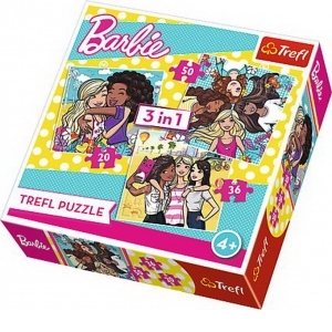 Puzzle 3in1 Prietenie Adevarata Barbie