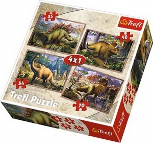 Puzzle 4in1 Dinozauri