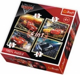 Puzzle Trefl 4in1 Pregatiti de Cursa Cars3