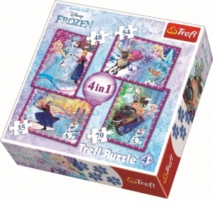 Puzzle 4in1 Frozen Iarna Este Magica