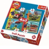 Puzzle 4in1 Pompierul Sam in Actiune