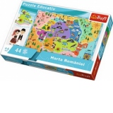 Puzzle Educational cu Harta Romaniei