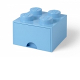 Cutie depozitare LEGO 2x2 cu sertar, albastru deschis (40051736)