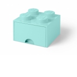 Cutie depozitare LEGO 2x2 cu sertar, aqua (40051742)