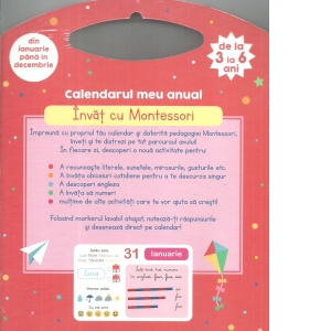 Calendarul meu anual. Invat cu Montessori, de la 3 la 6 ani