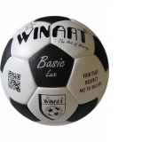 Minge fotbal din piele naturala Basic Lux, marimea 5