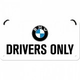 Placa metalica cu snur 10x20 BMW Drivers Only