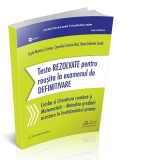 Teste rezolvate pentru reusita la examenul de definitivare invatatori