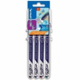 Set Evolutive Fineliner Pilot Frixion, 0.45 mm, 4 culori (Negru, Albastru, Rosu, Verde)