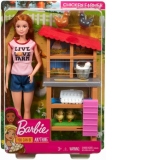 Barbie Cariere Set Mobilier cu Papusa la Ferma