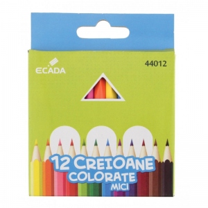 Vezi detalii pentru Creioane color 12 culori mici Ecada