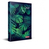 Agenda datata RO A5, 352 pagini + 16 pagini zentangle, coperta buretata, motiv Tropical Forest, 2020