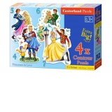 Puzzle Castorland 4 in 1 (4+5+6+7 piese) Printesele Indragostite